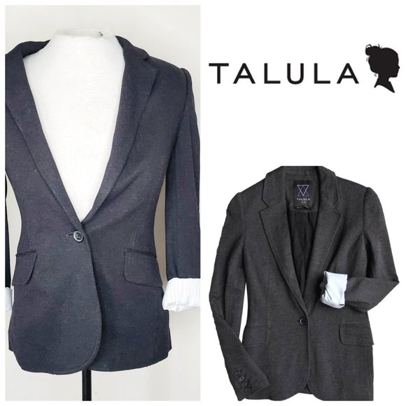 Aritzia Jackets & Blazers - ARITZIA TALULA Pima Cotton Grey Classic Blazer